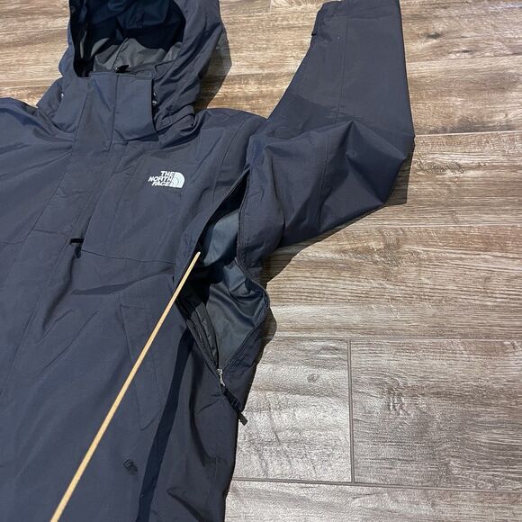 The North Face Dryvent Mono Mountain Jacket Mens Medium Black Hooded Outdoor - Picture 7 of 16